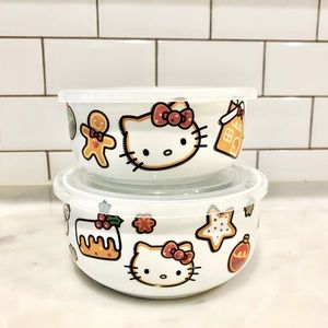 NEW! Hello Kitty Christmas Tupperware container small & medium